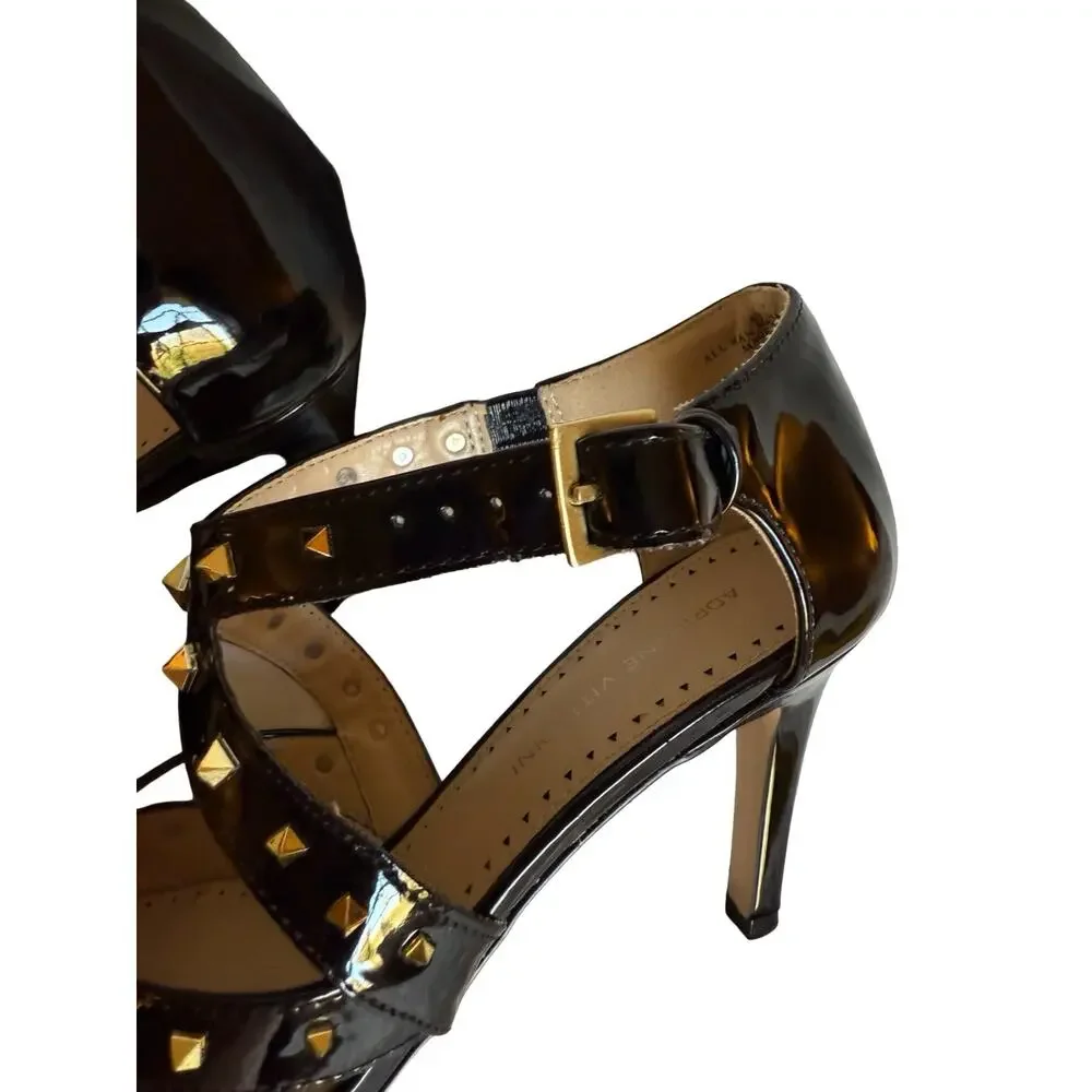 Adrienne Vittadini Shoes 8.5 NAVI Black High Heel Studded